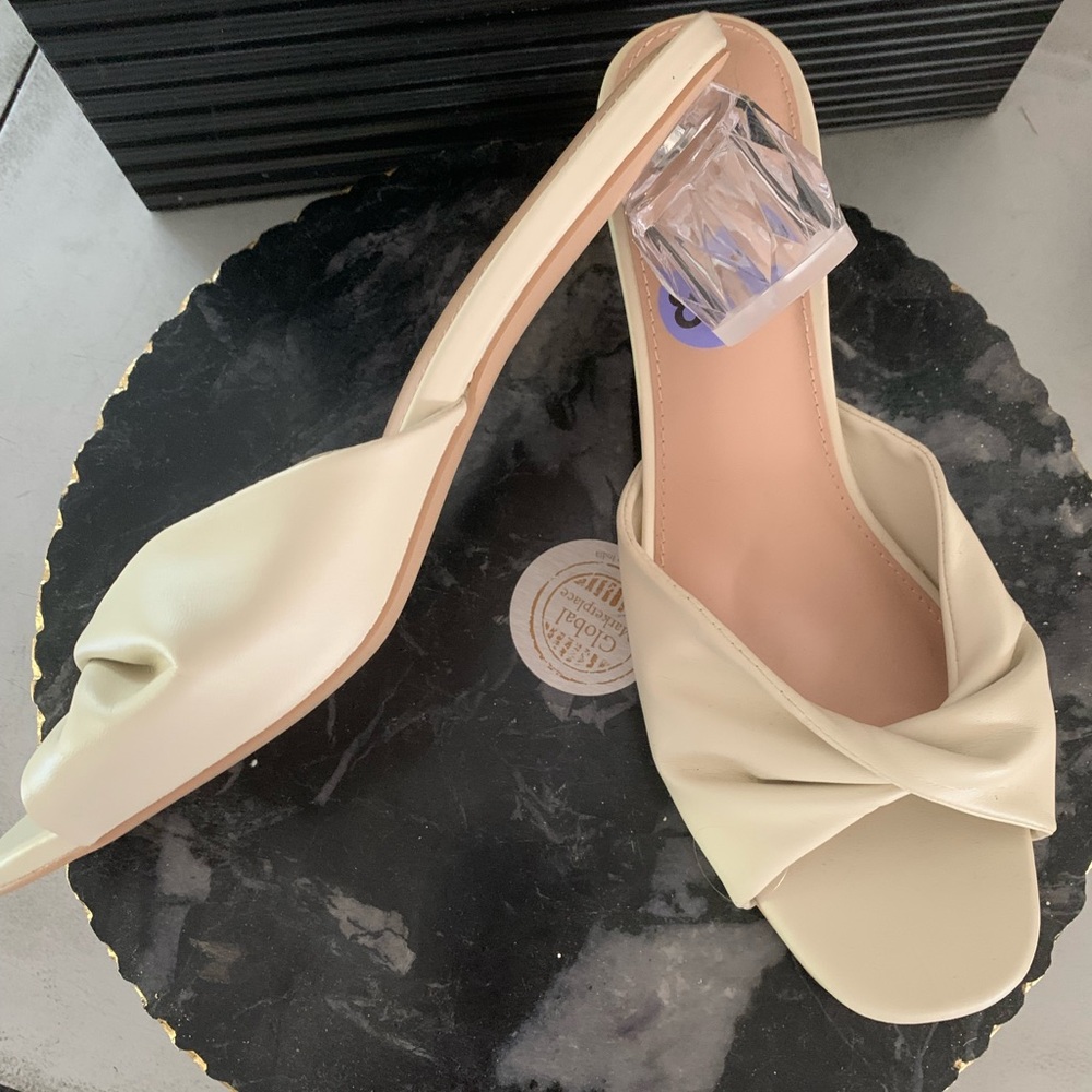 BCBGeneration MEBBA Style Acrylic Heel Slide Sandal